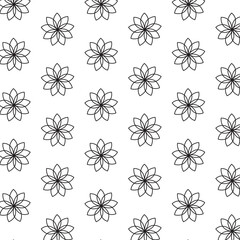 Digital png illustration of black flower shapes on transparent background