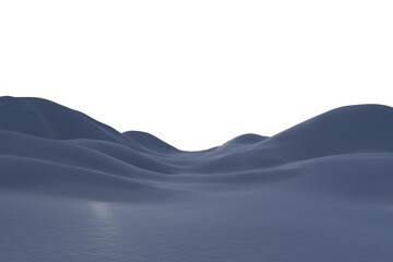 Digital png illustration of snow field on transparent background