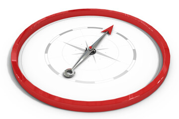 Digital png illustration of red compass on transparent background © vectorfusionart