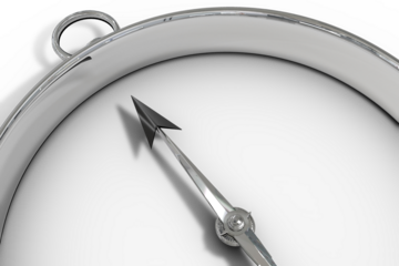 Digital png illustration of white compass on transparent background