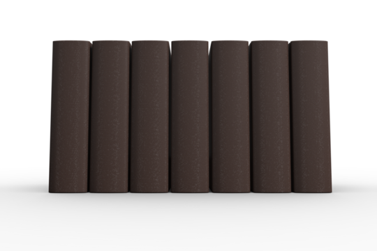 Digital png illustration of books in row on transparent background