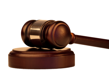 Digital png photo of wooden gavel on transparent background