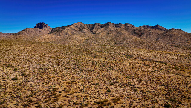 The wide rural landscape of the Arizona desert - aerial view from above - aerial photography