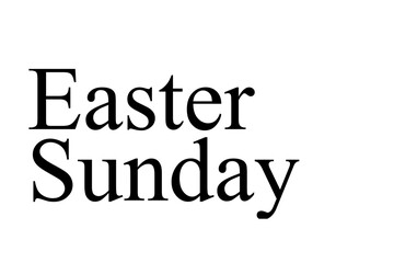 Naklejka premium Digital png text of easter sunday on transparent background