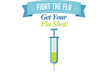 Digital png illustration of syringe and text about vaccination on transparent background