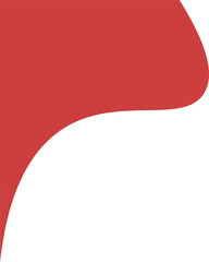 Digital png illustration of red rounded shape on transparent background