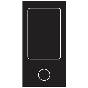 Digital png illustration of black smartphone on transparent background