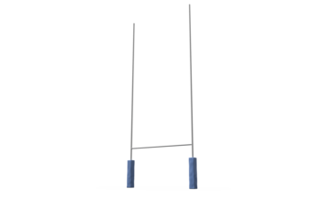 Digital png illustration of rugby goal on transparent background