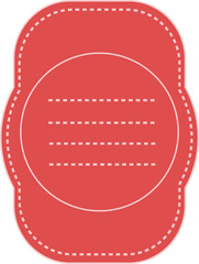 Digital png illustration of red badge on transparent background