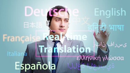 Concept of real time translation from foreign language