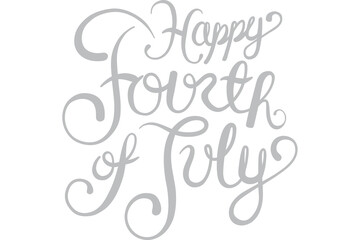 Digital png text of happy fourth of july on transparent background