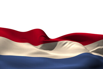 Digital png illustration of netherlands flag on transparent background - obrazy, fototapety, plakaty