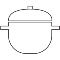 Digital png illustration of black pot on transparent background
