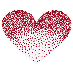 Red heart with dot