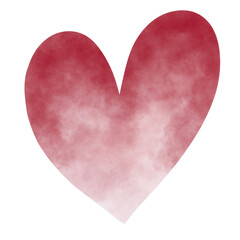 Red water color heart