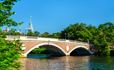 John W. Weeks Memorial Footbridge across the Charles River between Boston and Cambridge - Massachusetts, United States - 682648581