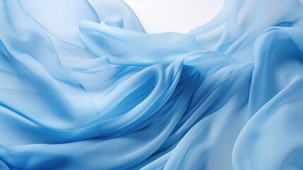 3d Floating blue fabric - obrazy, fototapety, plakaty