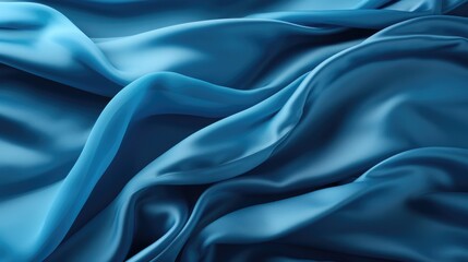 Obraz premium 3d Floating blue fabric