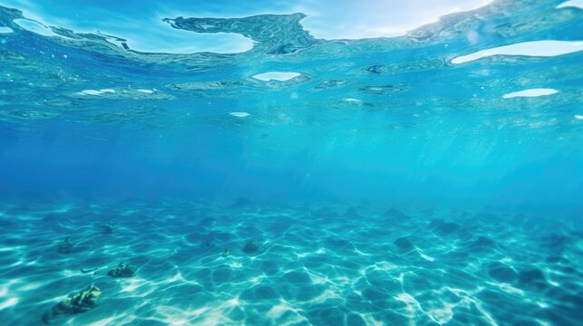 sea surface background seen from under water