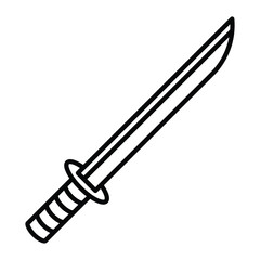 Katana sword icon vector on trendy design