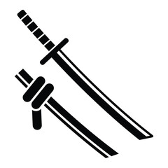 Katana sword icon vector on trendy design