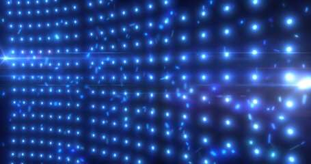 Obraz premium Abstract blue background of glowing futuristic energy magical bright dots and particles