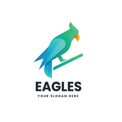 Eagle Gradient Logo Vector Icon Illustration