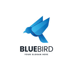 Bird Gradient Logo Vector Icon Illustration
