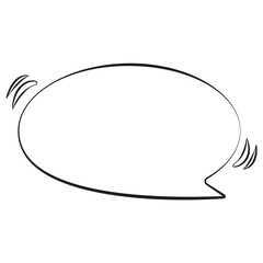 Chat Bubble Hand-Drawn Style. Isolated Speech Bubble, Text Bubble, Text Box  Comic Style