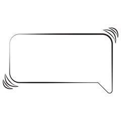 Chat Bubble Hand-Drawn Style. Isolated Speech Bubble, Text Bubble, Text Box  Comic Style