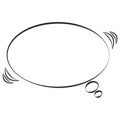 Chat Bubble Hand-Drawn Style. Isolated Speech Bubble, Text Bubble, Text Box  Comic Style