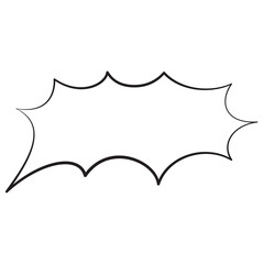 Chat Bubble Hand-Drawn Style. Isolated Speech Bubble, Text Bubble, Text Box  Comic Style