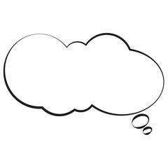 Chat Bubble Hand-Drawn Style. Isolated Speech Bubble, Text Bubble, Text Box  Comic Style