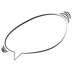 Chat Bubble Hand-Drawn Style. Isolated Speech Bubble, Text Bubble, Text Box  Comic Style