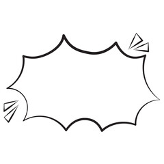 Chat Bubble Hand-Drawn Style. Isolated Speech Bubble, Text Bubble, Text Box  Comic Style