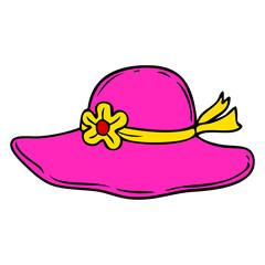 beach hat vector illustration