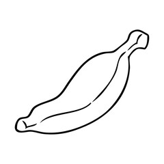banana line vector illustration