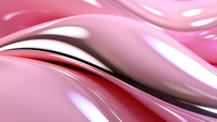 The close up of a glossy metal surface in pink color with a soft focus. Generative AI AIG30. generative AI
