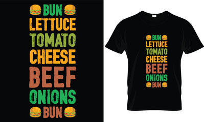 Burger t-shirt design vector graphic.