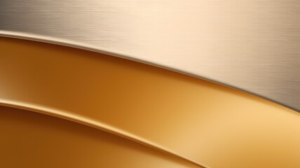 The abstract background of metal texture with empty space in soft light gold color. 3D illustration of exuberant. generative AI