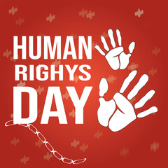 Vector illustration of Human Rights Day background, banner, template.