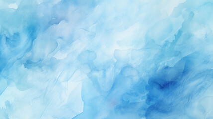 Abstract Light Blue Watercolor Painting for Background
