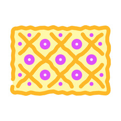 pissaladier french cuisine color icon vector. pissaladier french cuisine sign. isolated symbol illustration