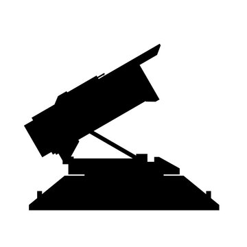 black silhouette missile launcher clip art preview