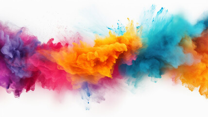 Abstract powder splatted background in white background