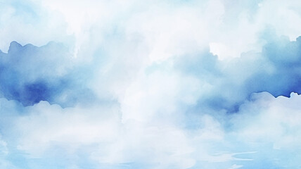 Blue watercolor abstract background in watercolor blue style