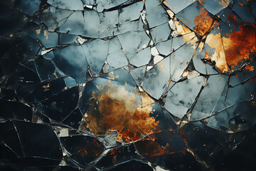 Scratched glass texture - obrazy, fototapety, plakaty