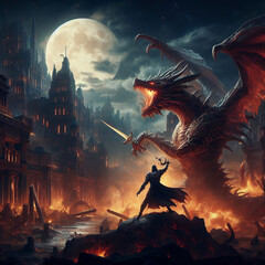 The war of gods and dragons fantasy