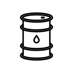 oil barrel icon vector in line style