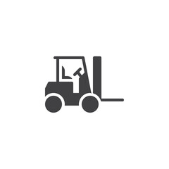 Forklift loader vector icon